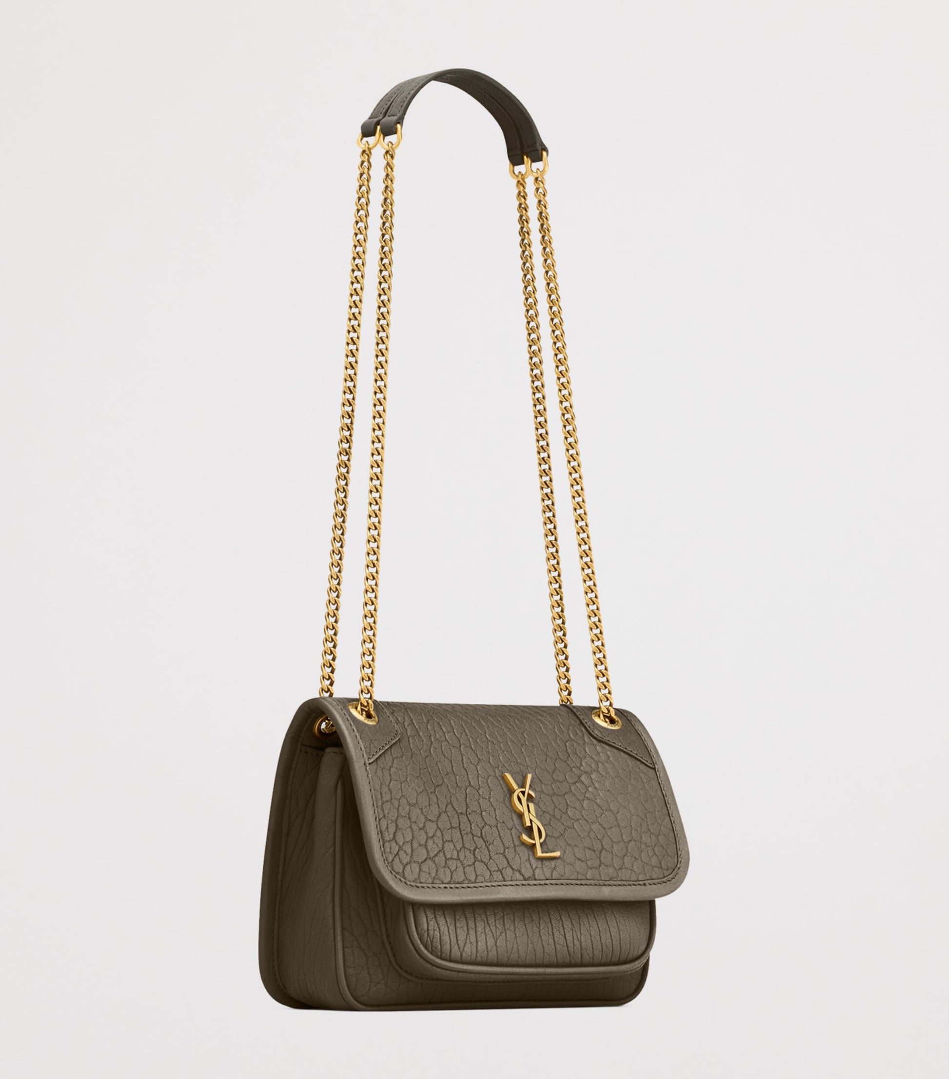 Saint Laurent Green Mini Leather Niki Shoulder Bag