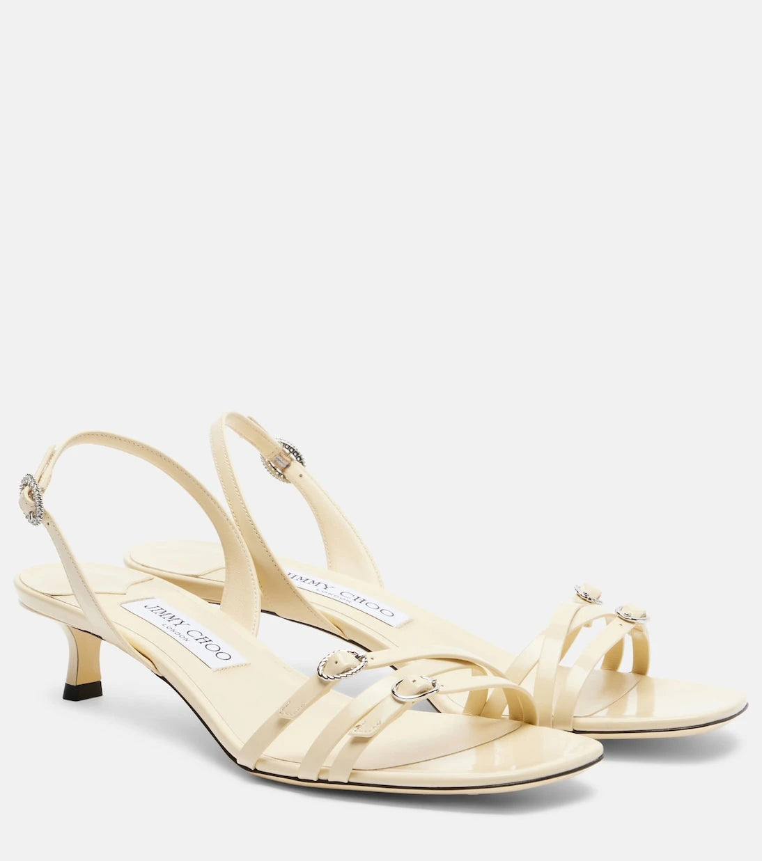 Jimmy Choo - Kaira patent leather slingback sandals