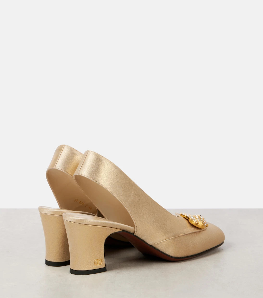 Valentino Garavani - Adamantine embellished slingback pumps