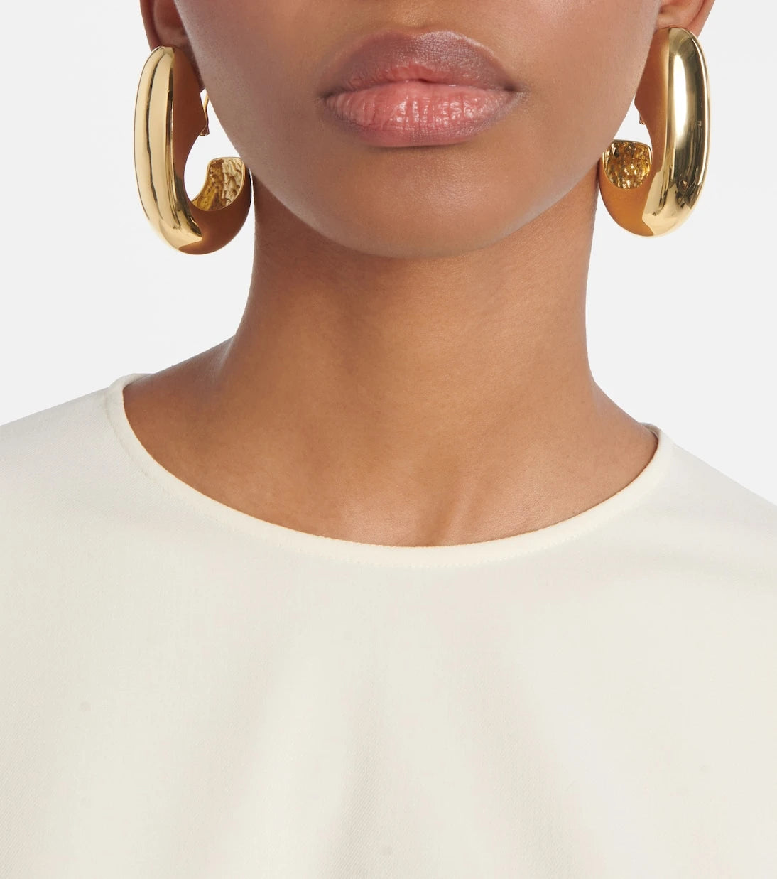 Jennifer Behr - Nimah gold-plated hoop earrings