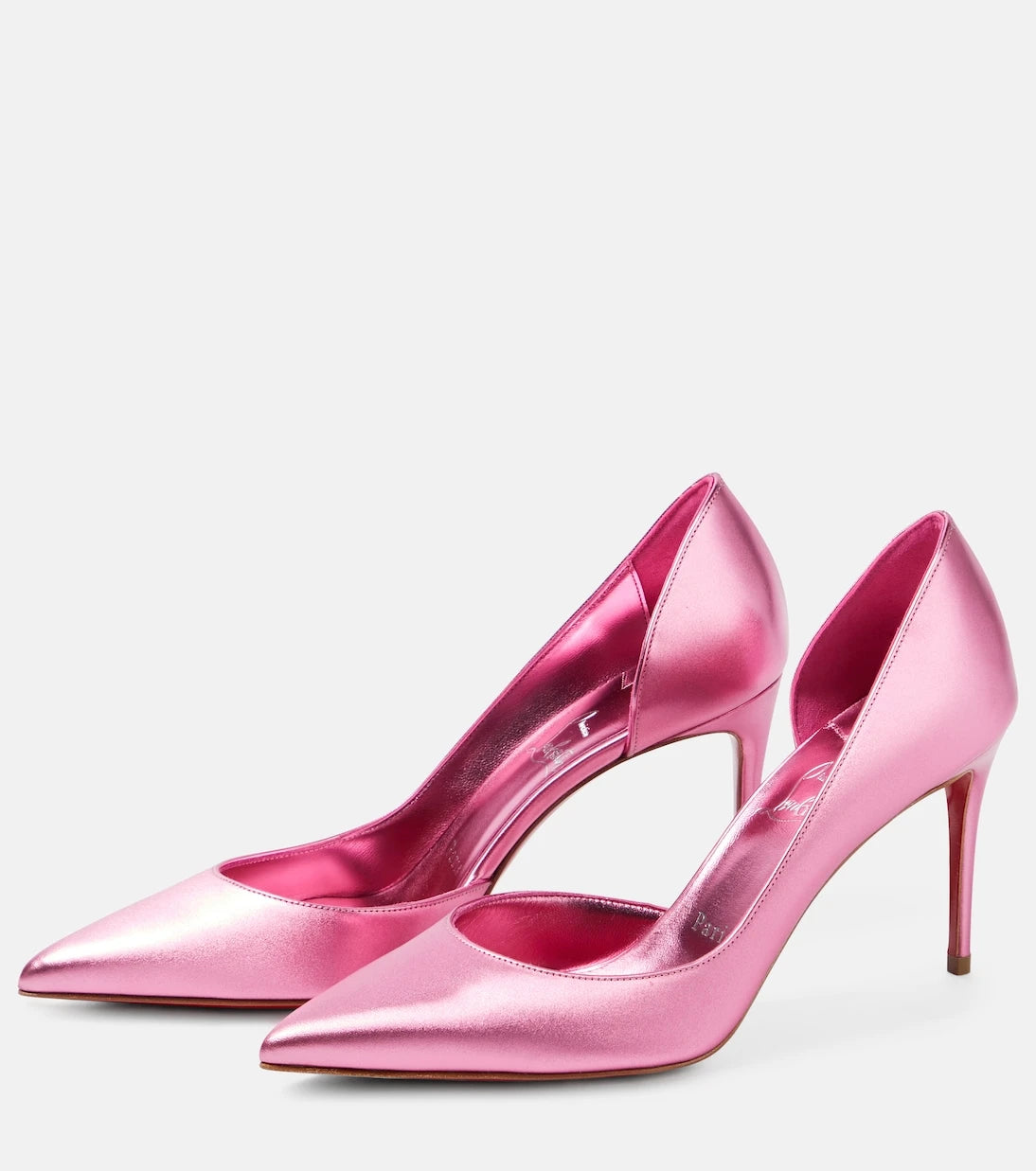 Christian Louboutin - حذاء إيريزا 85 بكعب عالٍ من الجلد المعدني