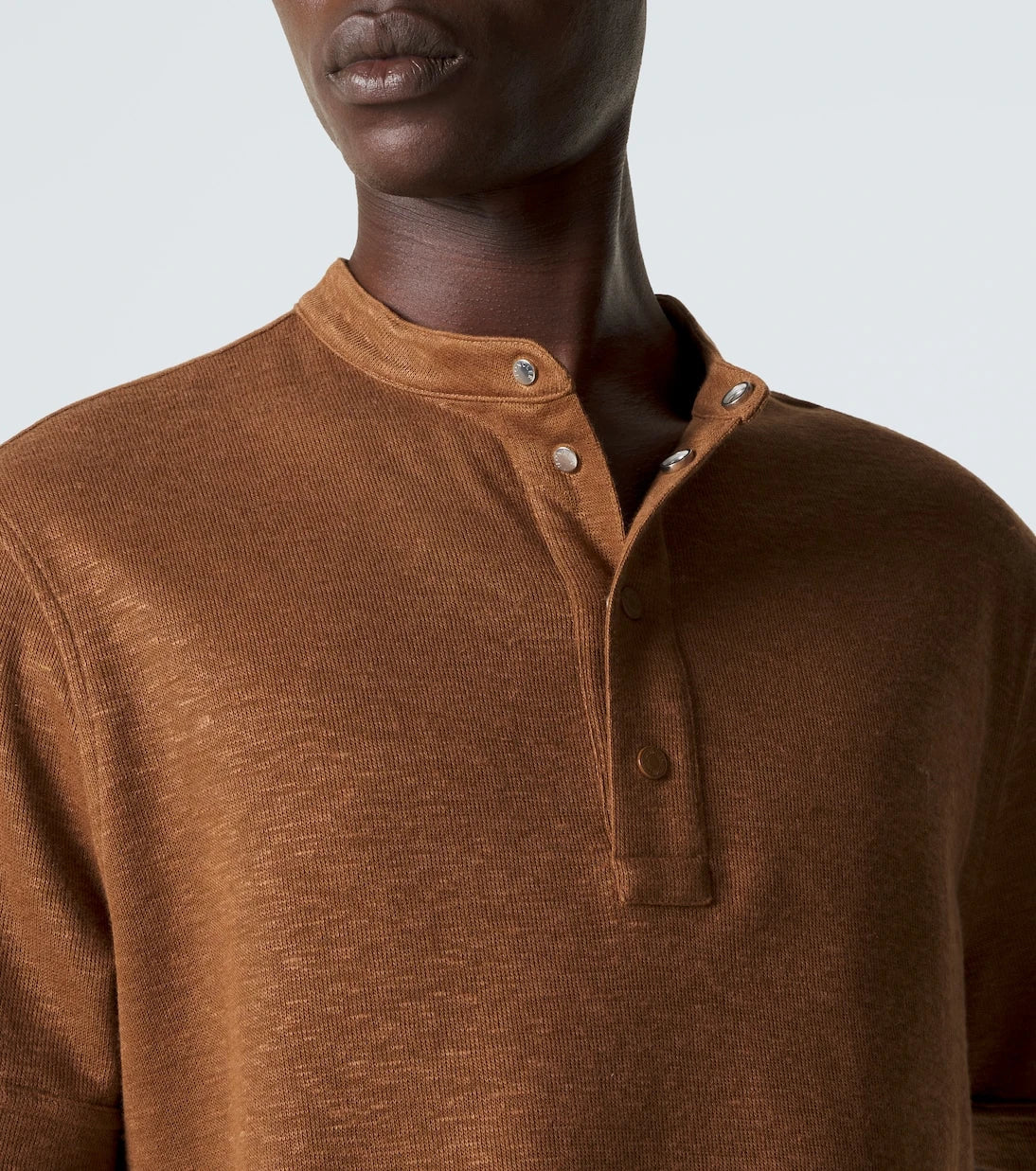 Moncler - Cotton and linen-blend polo shirt
