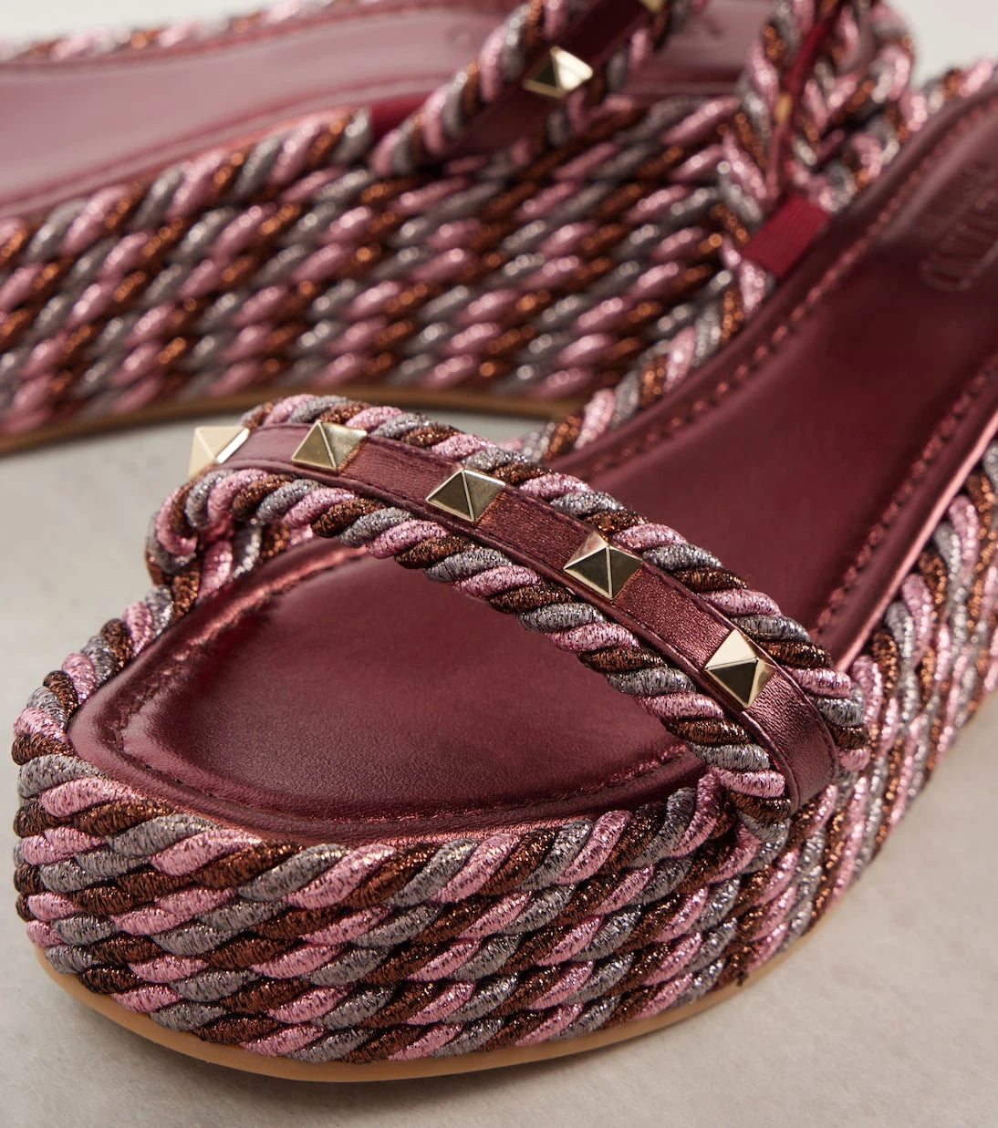 Valentino Garavani - Rockstud Torchon espadrille sandals