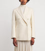 Eleventy White Wool Double-Breasted Blazer