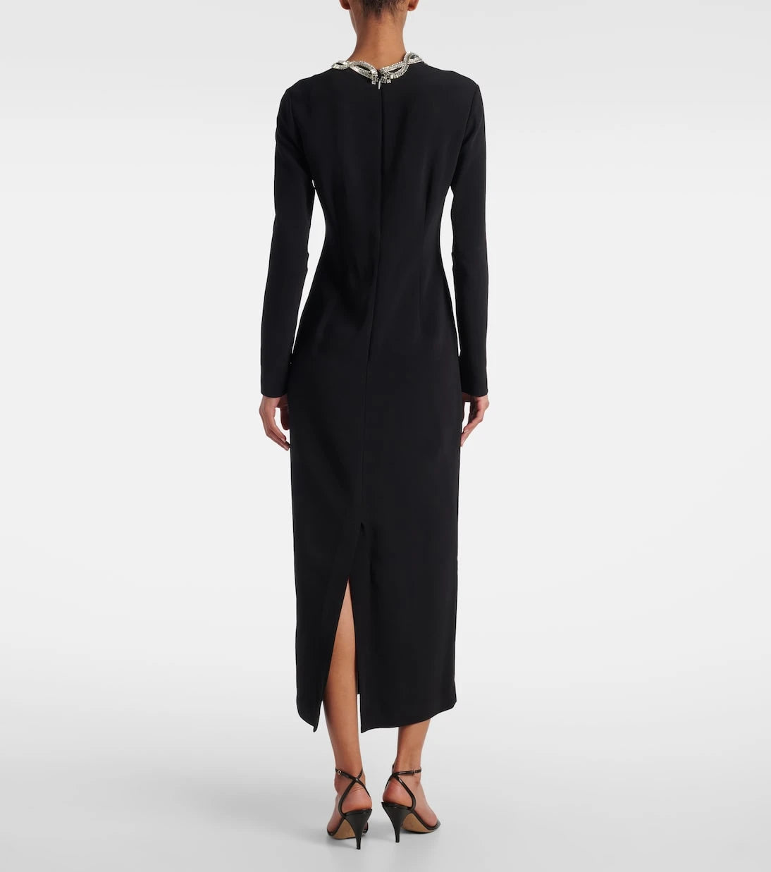 The Row - Mitsuko embellished cady midi dress