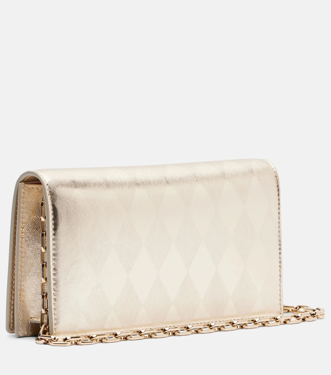 Christian Louboutin - Bettina metallic leather clutch