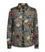 Alice+Olivia Black Floral Willa Blouse