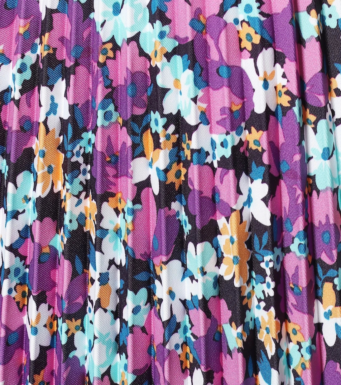 Plan C - Floral pleated midi skirt