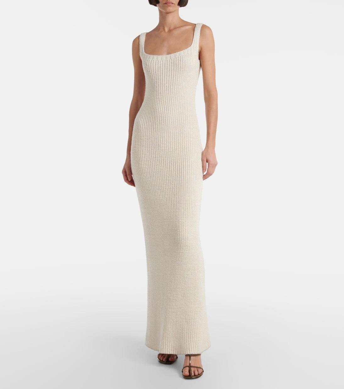 Khaite - Lex ribbed-knit silk maxi dress