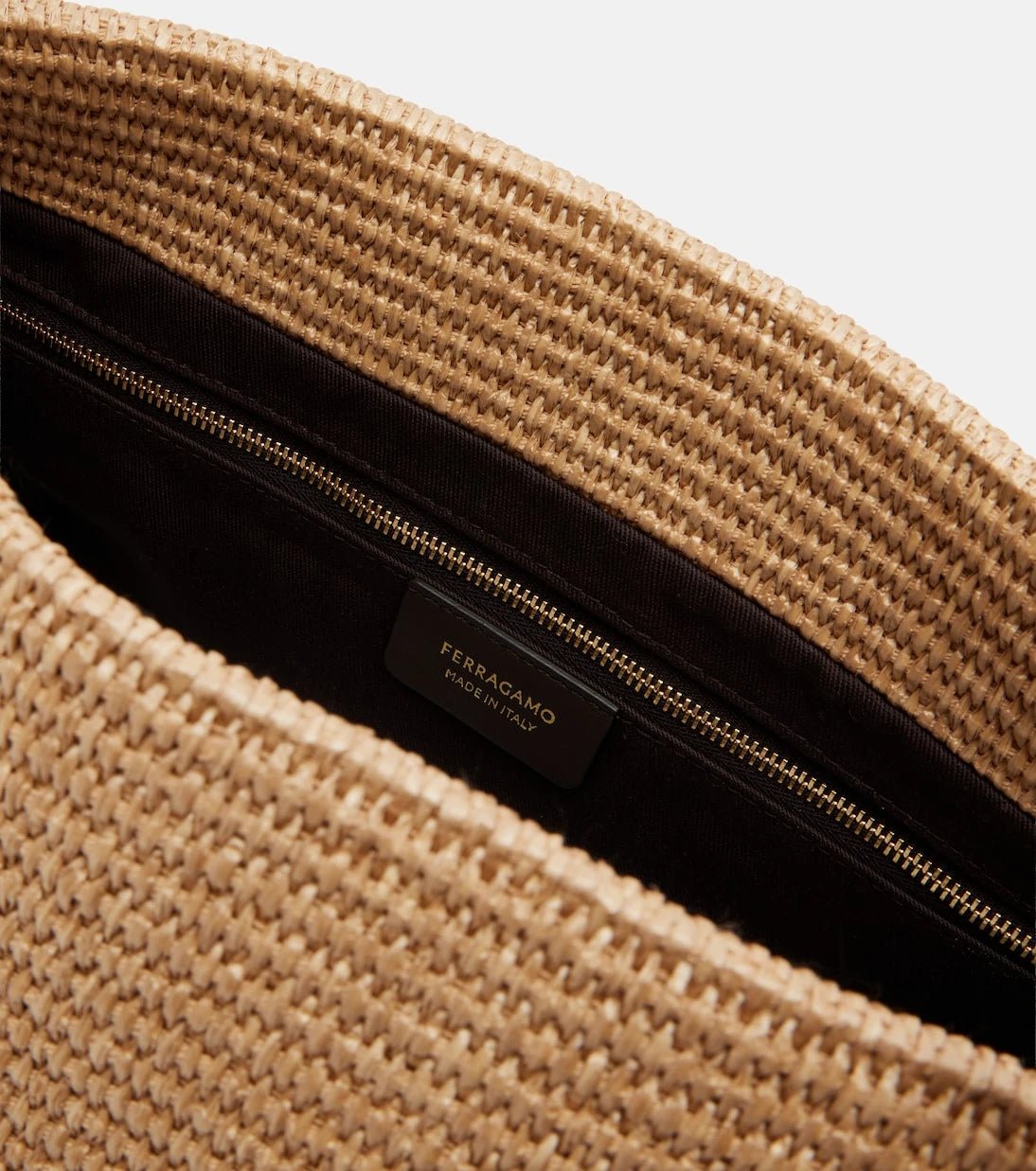 Ferragamo - Medium raffia shoulder bag