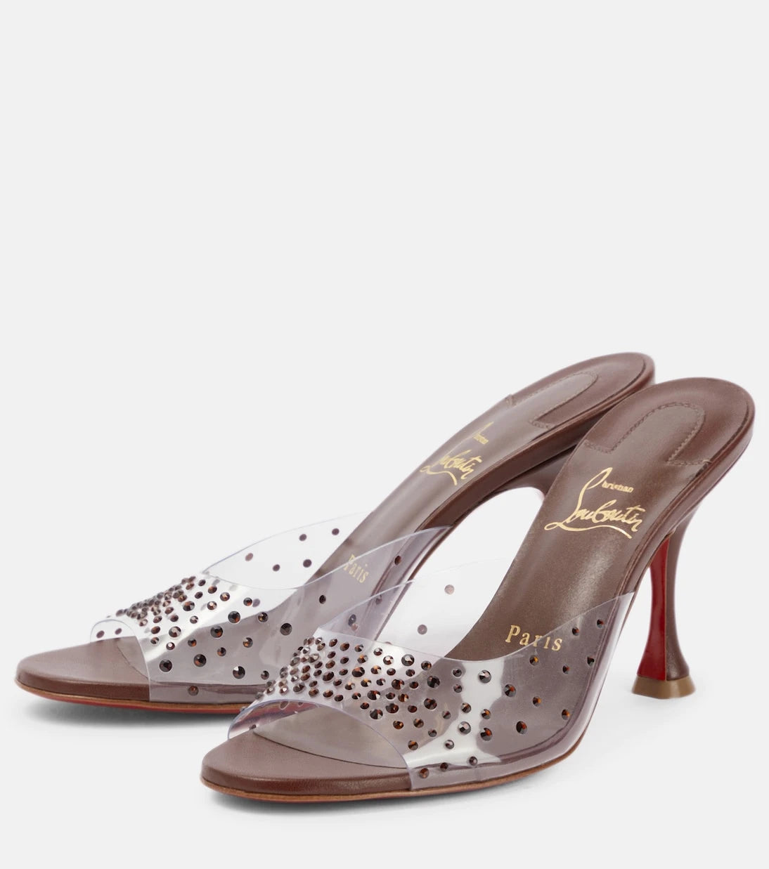 Christian Louboutin - Nudes Degramule embellished mules