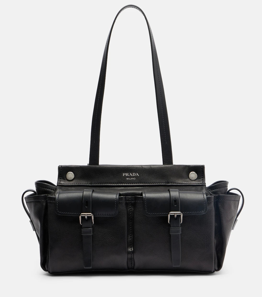 Prada - Prada Route leather tote bag
