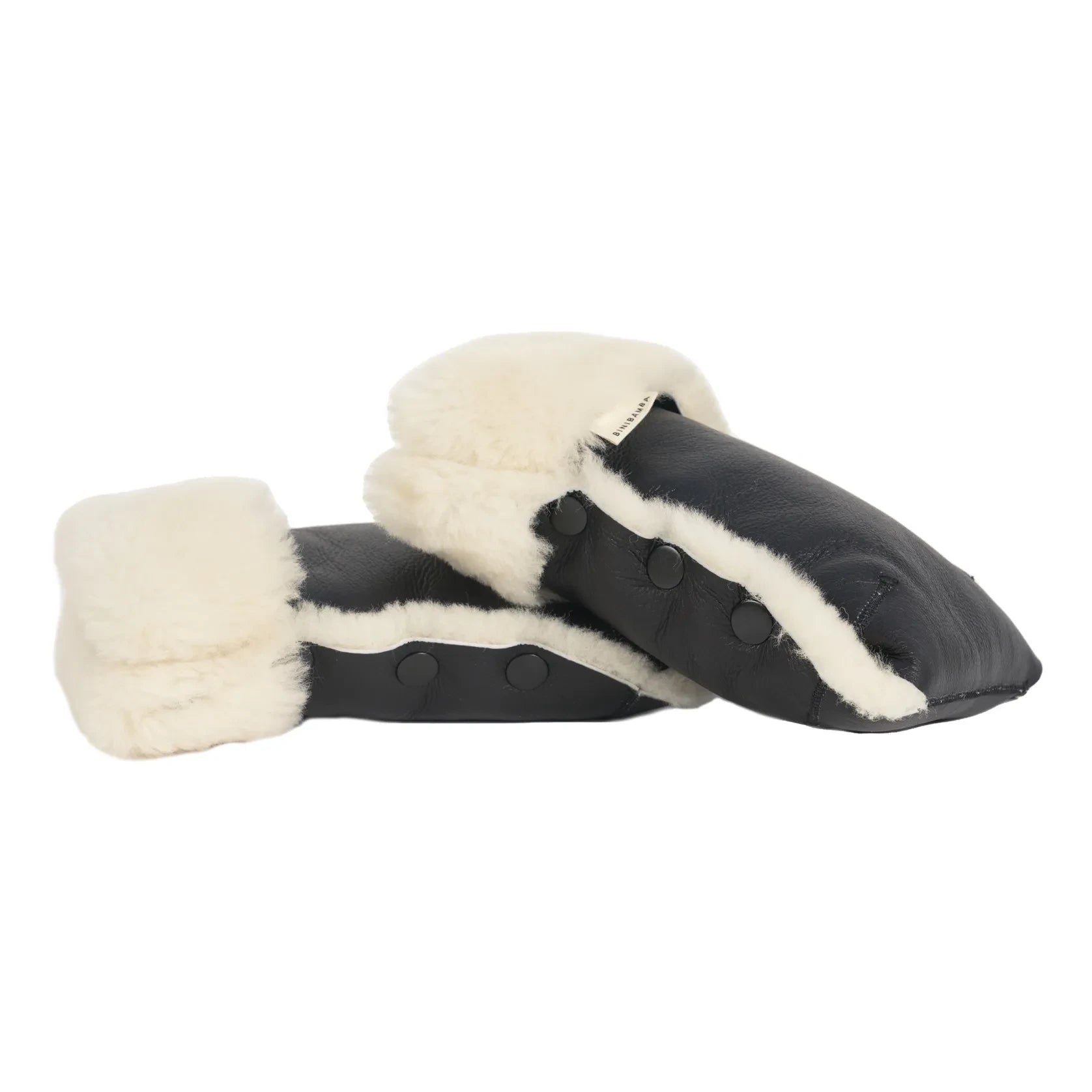 BINIBAMBA - Lambskin stroller mittens | Milk