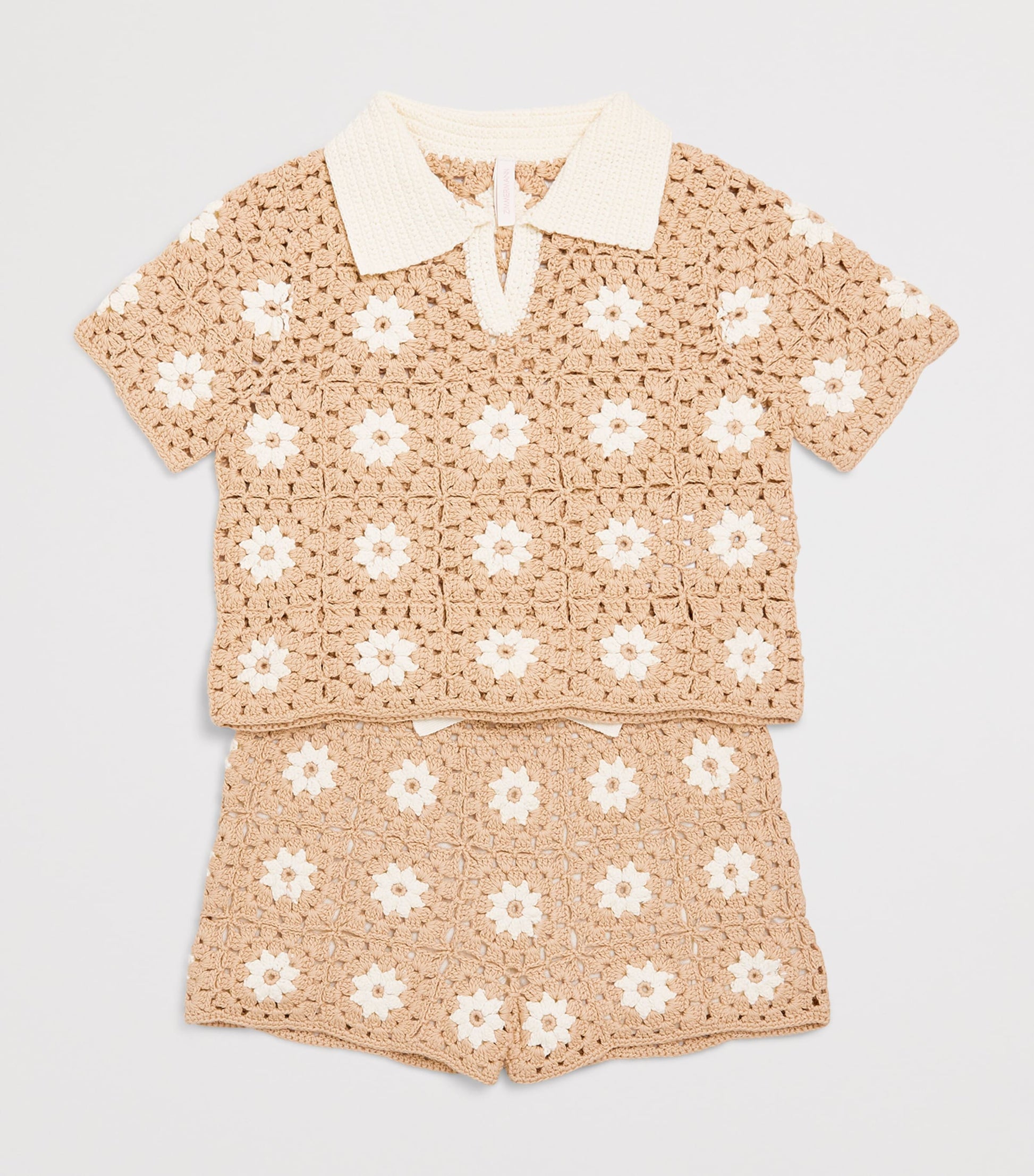 Zimmermann Kids Cotton Crochet Cascadian Shorts (2-12 Years)