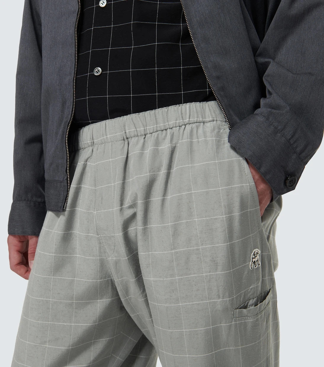 Undercover - Checked silk-blend pants