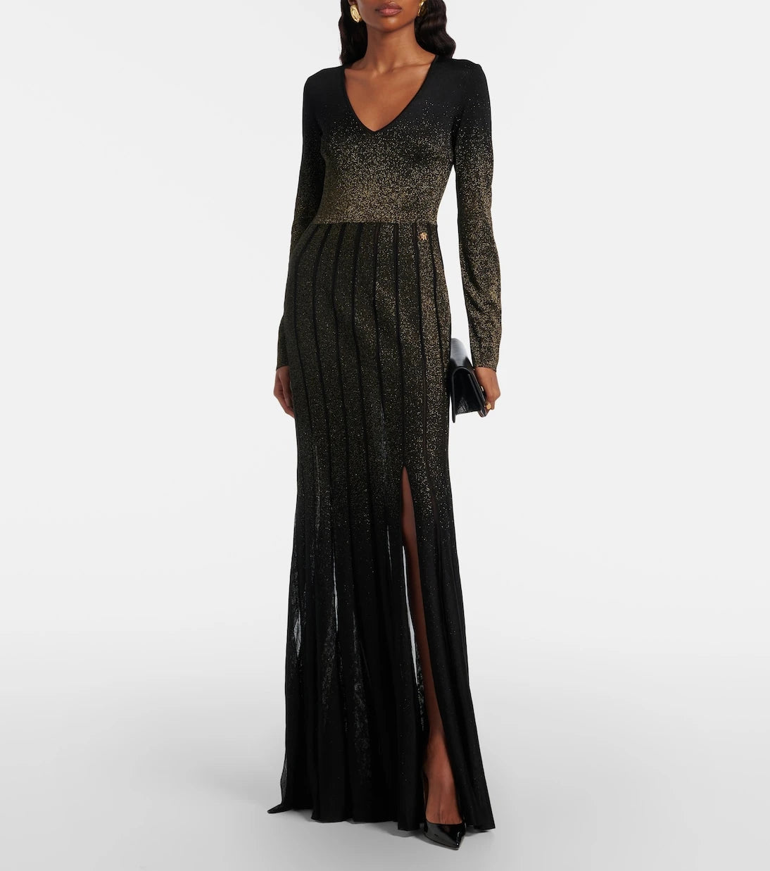 Roberto Cavalli - Glitter pleated gown