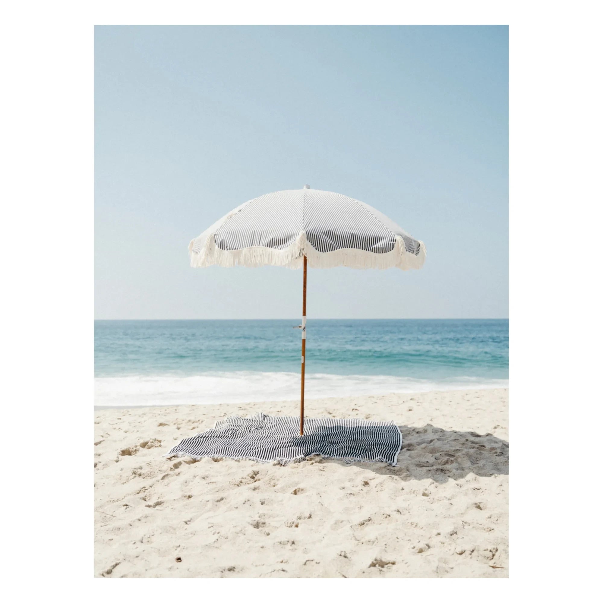 Business & Pleasure Co. - Premium Fringe Beach Umbrella | Navy blue