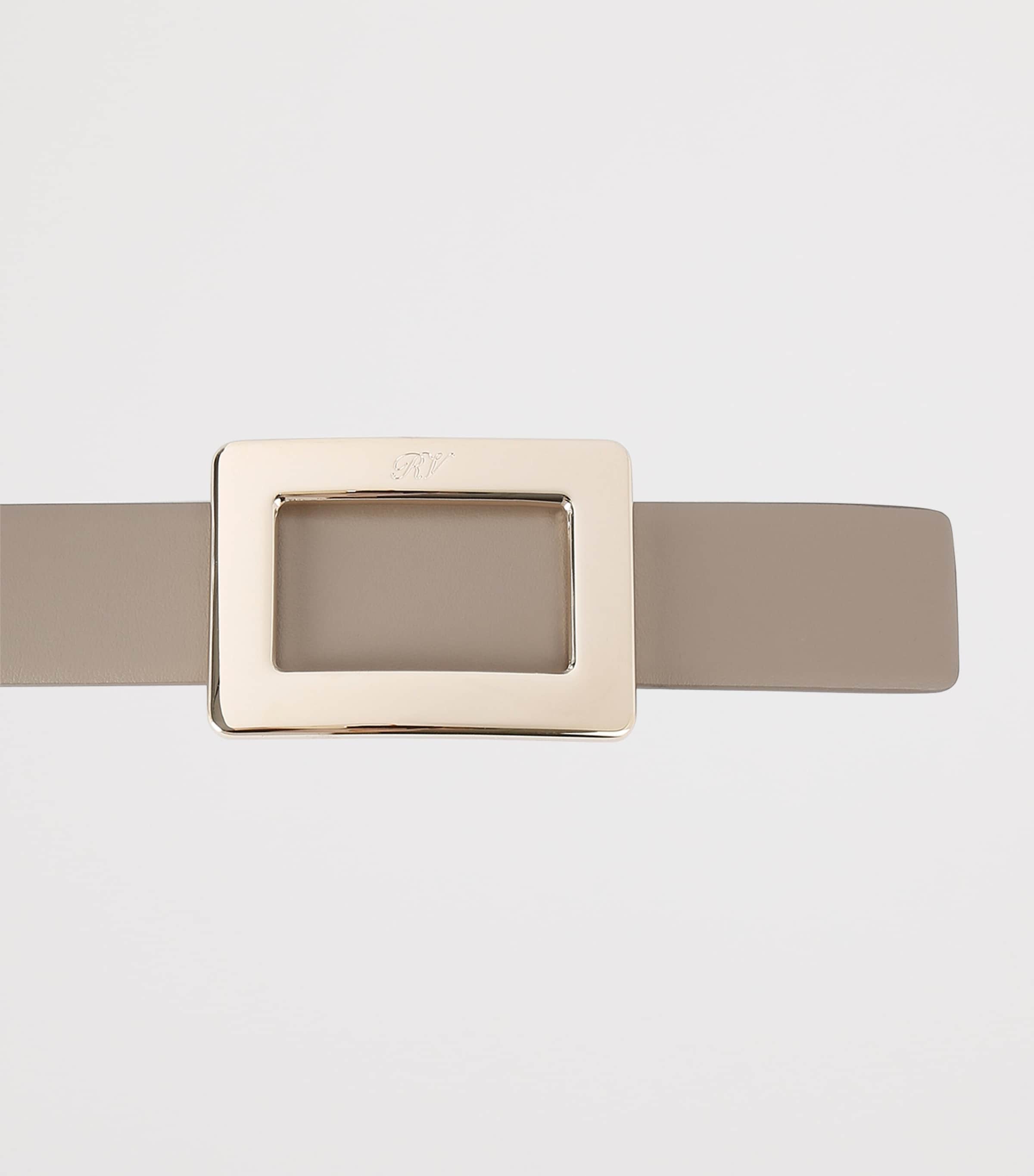 Roger Vivier Beige Leather Reversible Belle Vivier Belt