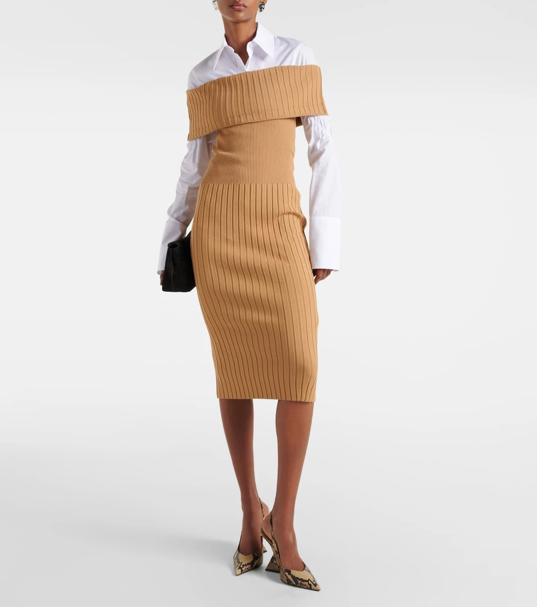 Sportmax - Off-shoulder midi dress