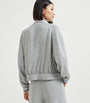 Brunello Cucinelli Grey Sparkling Piqué Zip-Up Sweatshirt