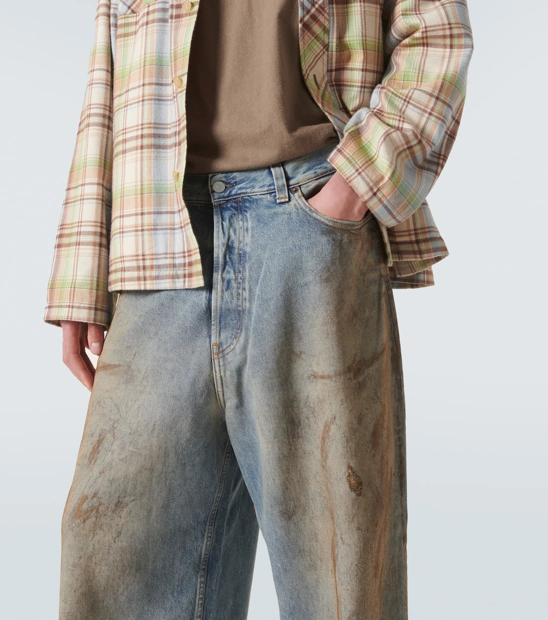 Acne Studios - Distressed wide-leg jeans