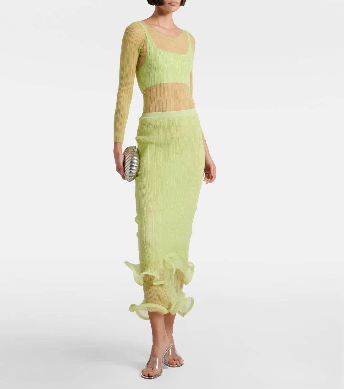 Simkhai - Ruffled midi skirt