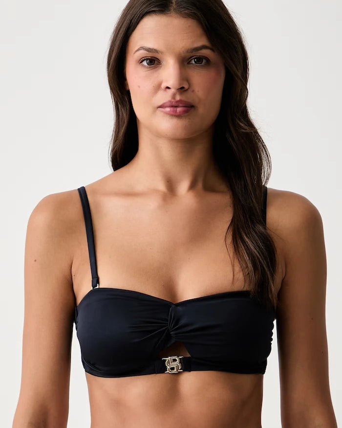 BOSS kadın bandeau çift katlı mayo üstü