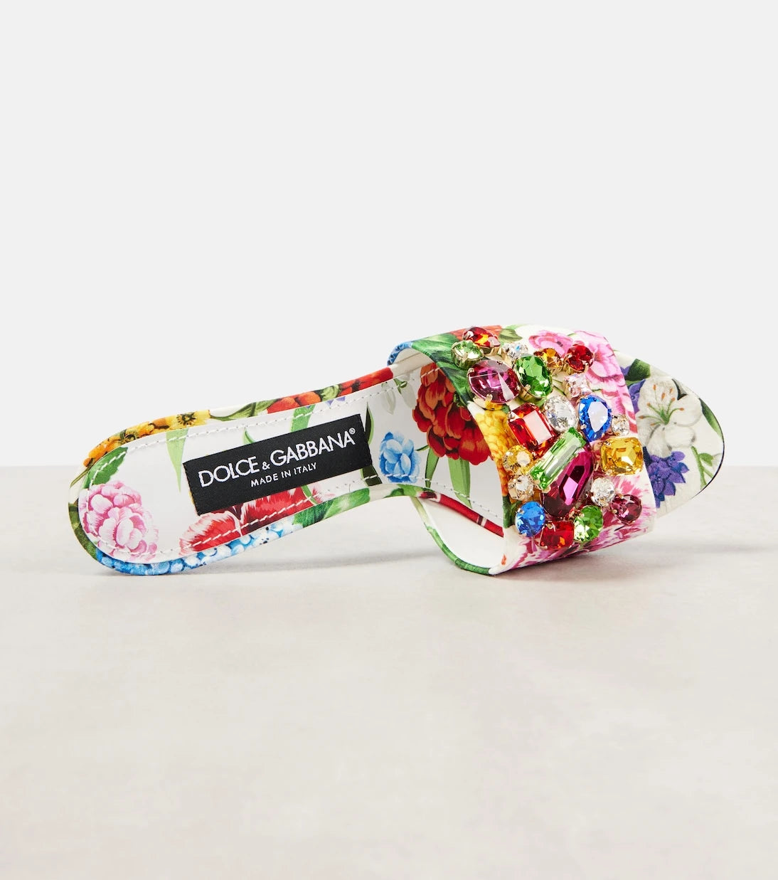 Dolce&Gabbana - Kiera floral embellished brocade mules