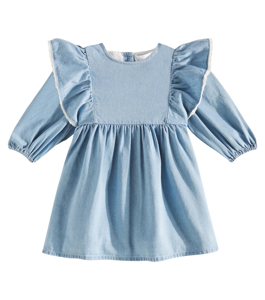C'era Una Volta - Baby Luna ruffled denim dress