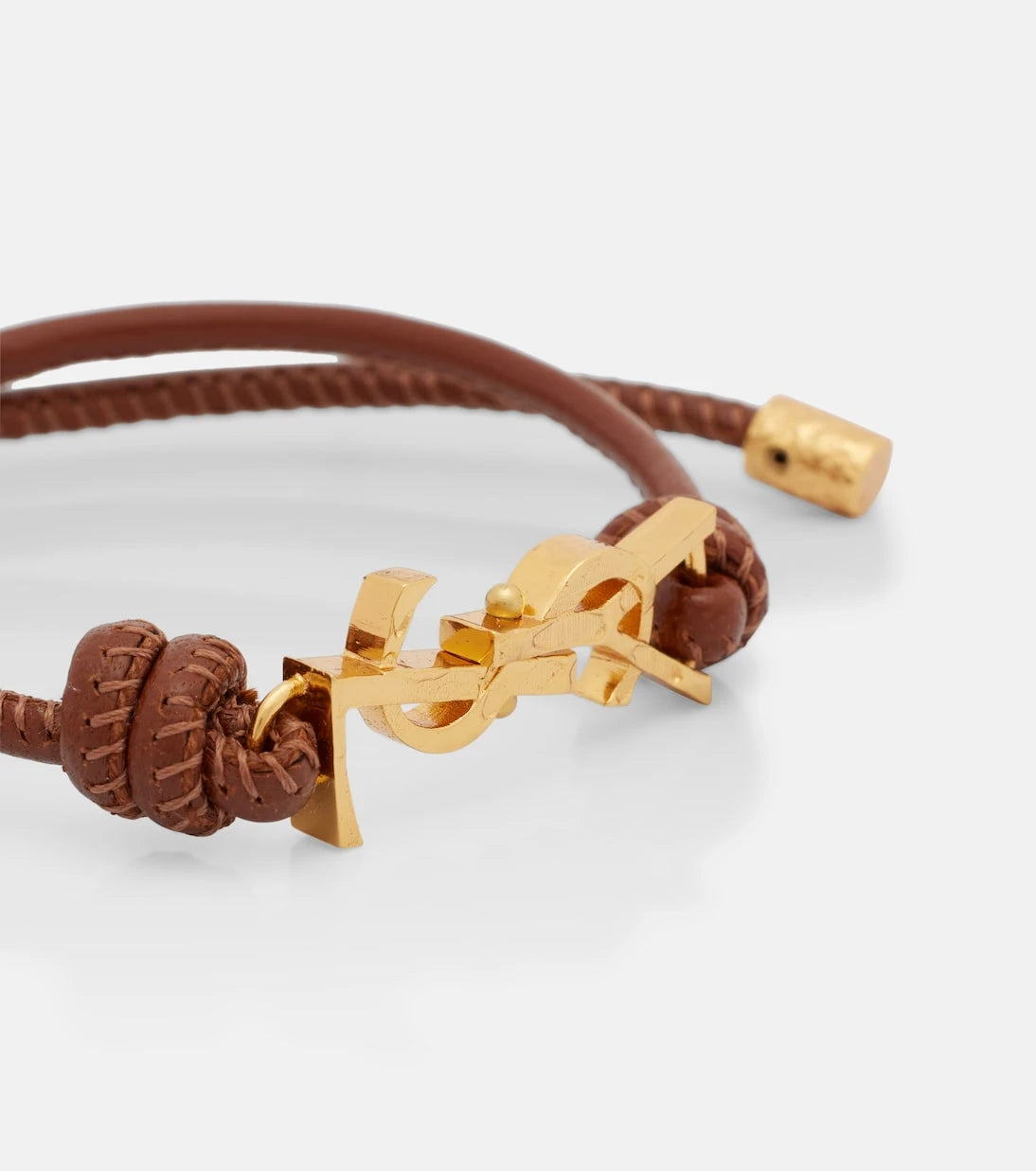 Saint Laurent - Cassandre leather bracelet