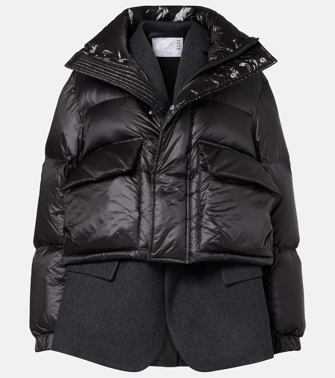 Sacai - Layered wool down jacket