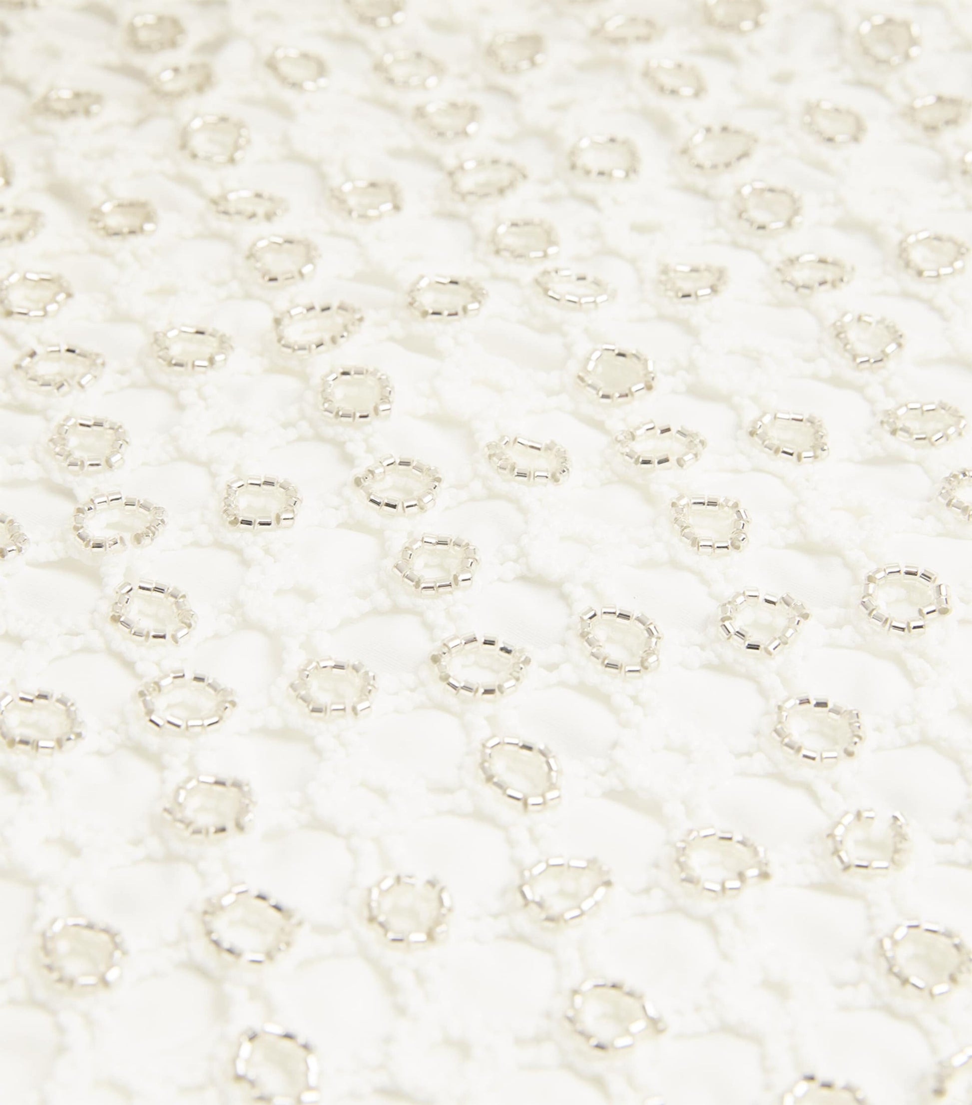 Maje White Crochet Beaded Top