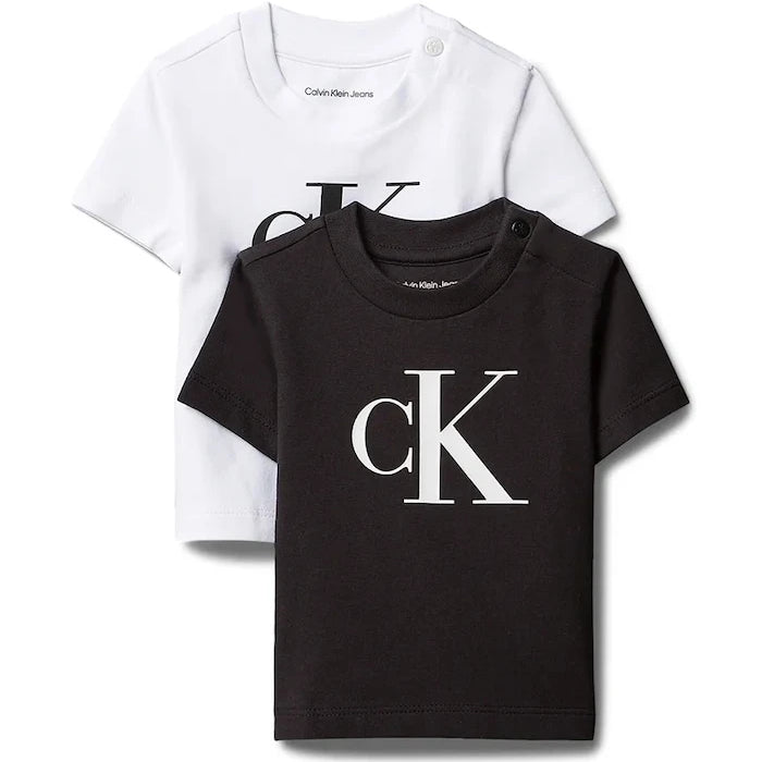Calvin Klein Jeans pamuklu bebek tişörtü 2’li