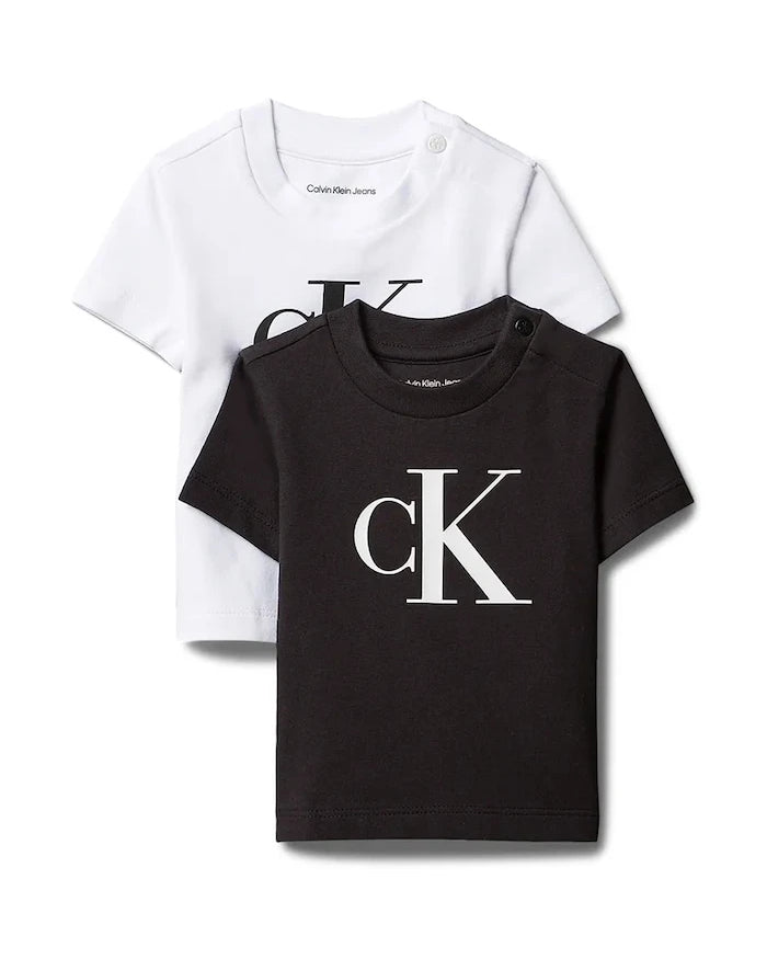 Calvin Klein Jeans pamuklu bebek tişörtü 2’li