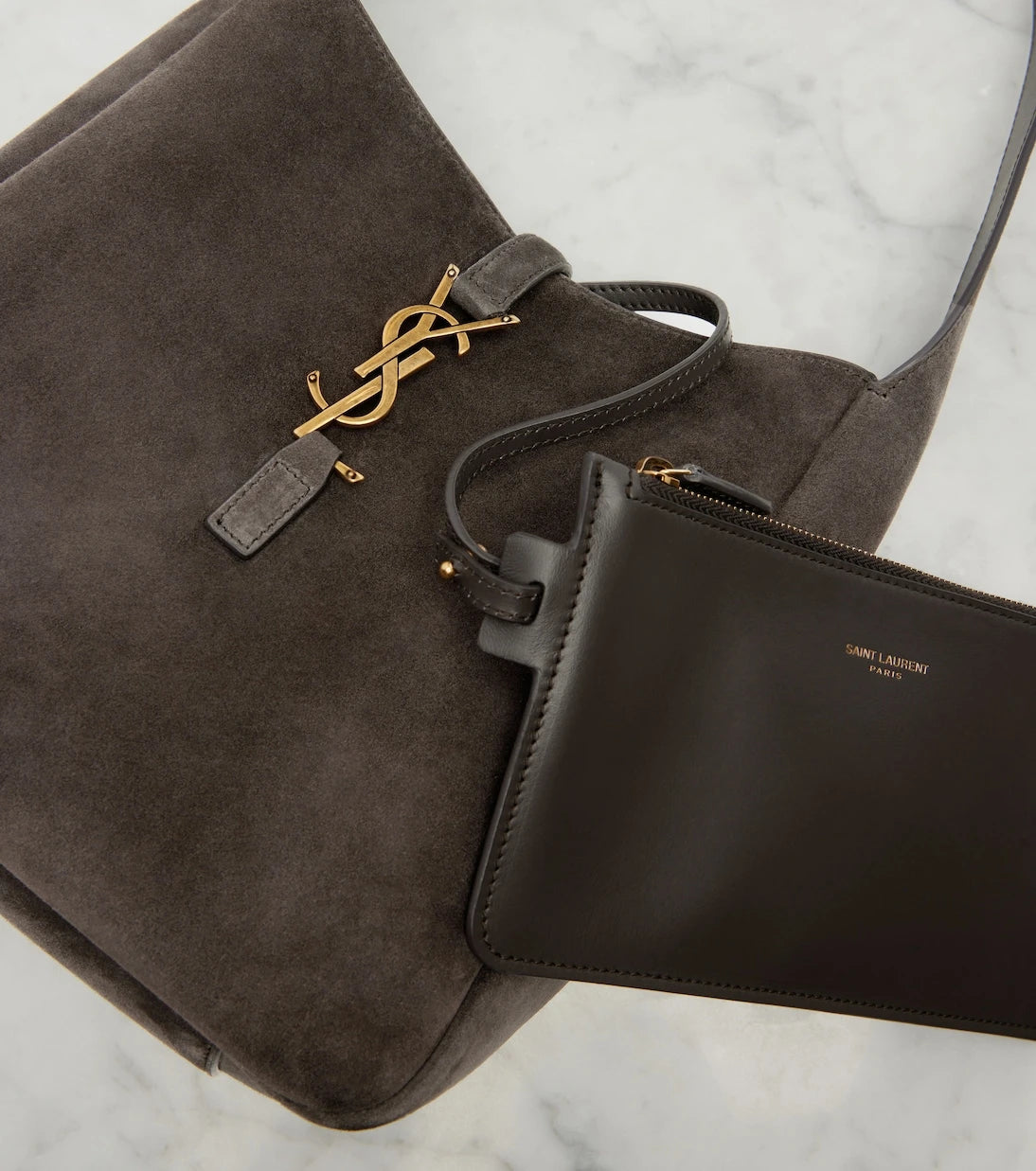 Saint Laurent - Le 5 à 7 Supple Small suede shoulder bag