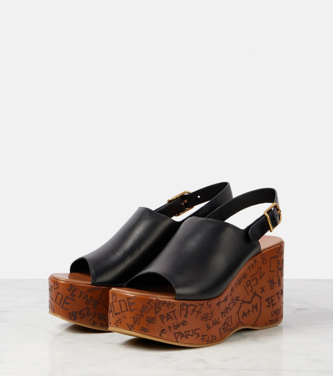 Chloé - Maxime leather wedges
