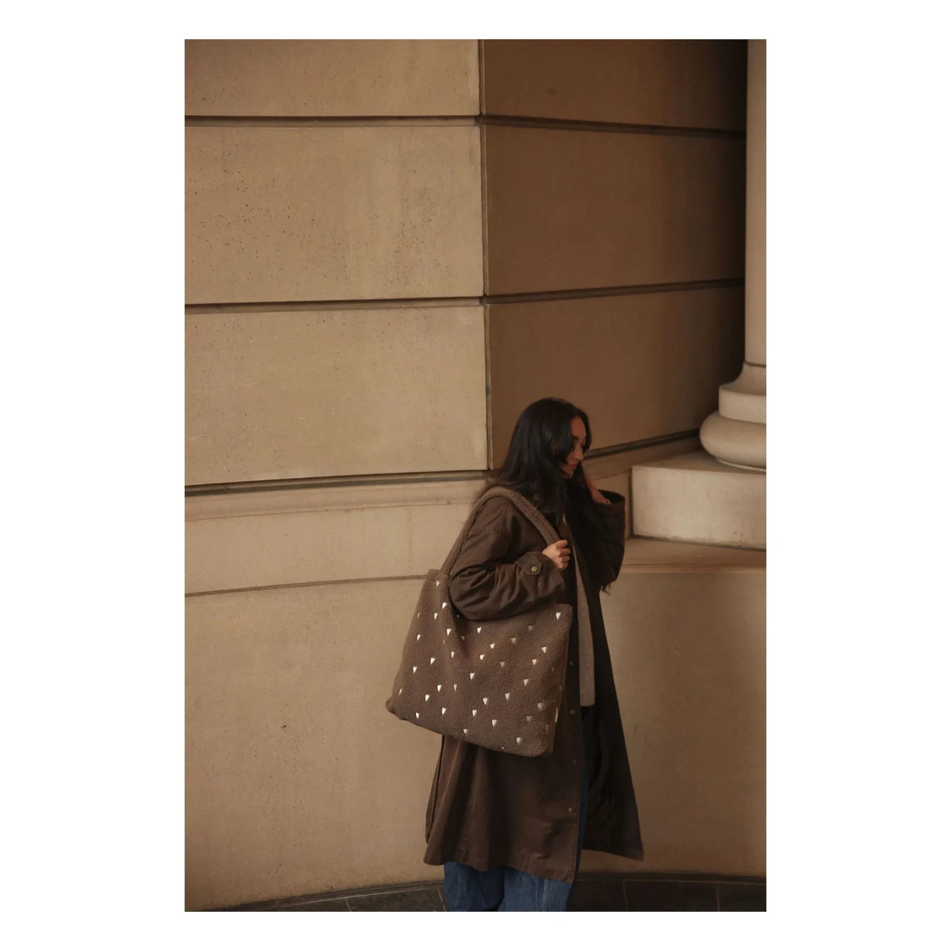 Studio Noos - Hearts mom-bag | Brown