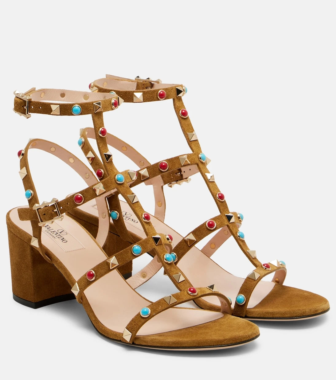 Valentino Garavani - Rockstud embellished suede sandals