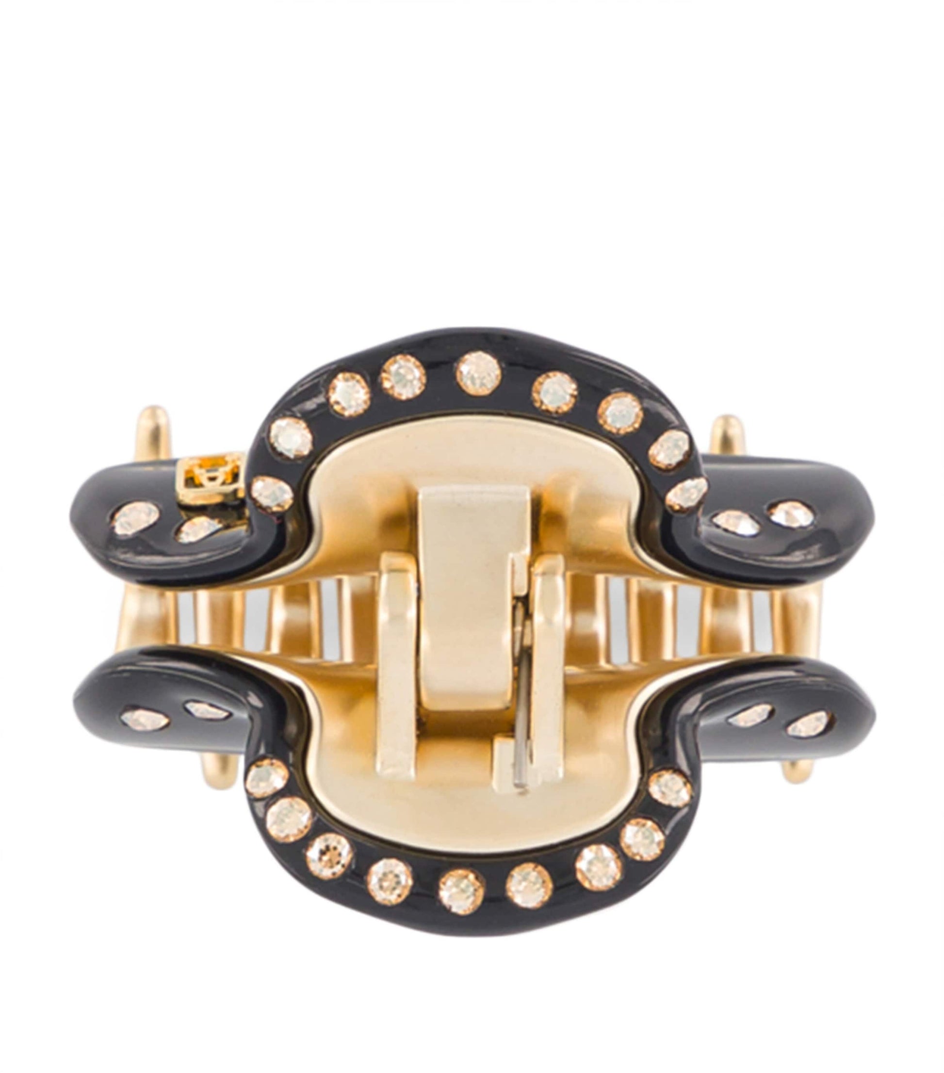 Gold-Plated Crystal-Embellished Claw Hair Clip