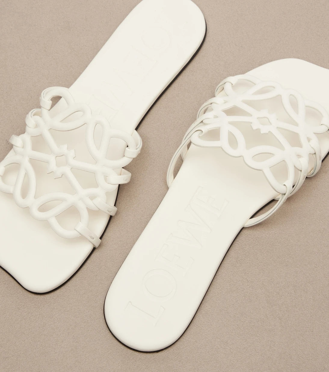 Loewe - Petal Anagram leather slides