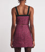 Alessandra Rich Pink Tweed Embellished Crop Top