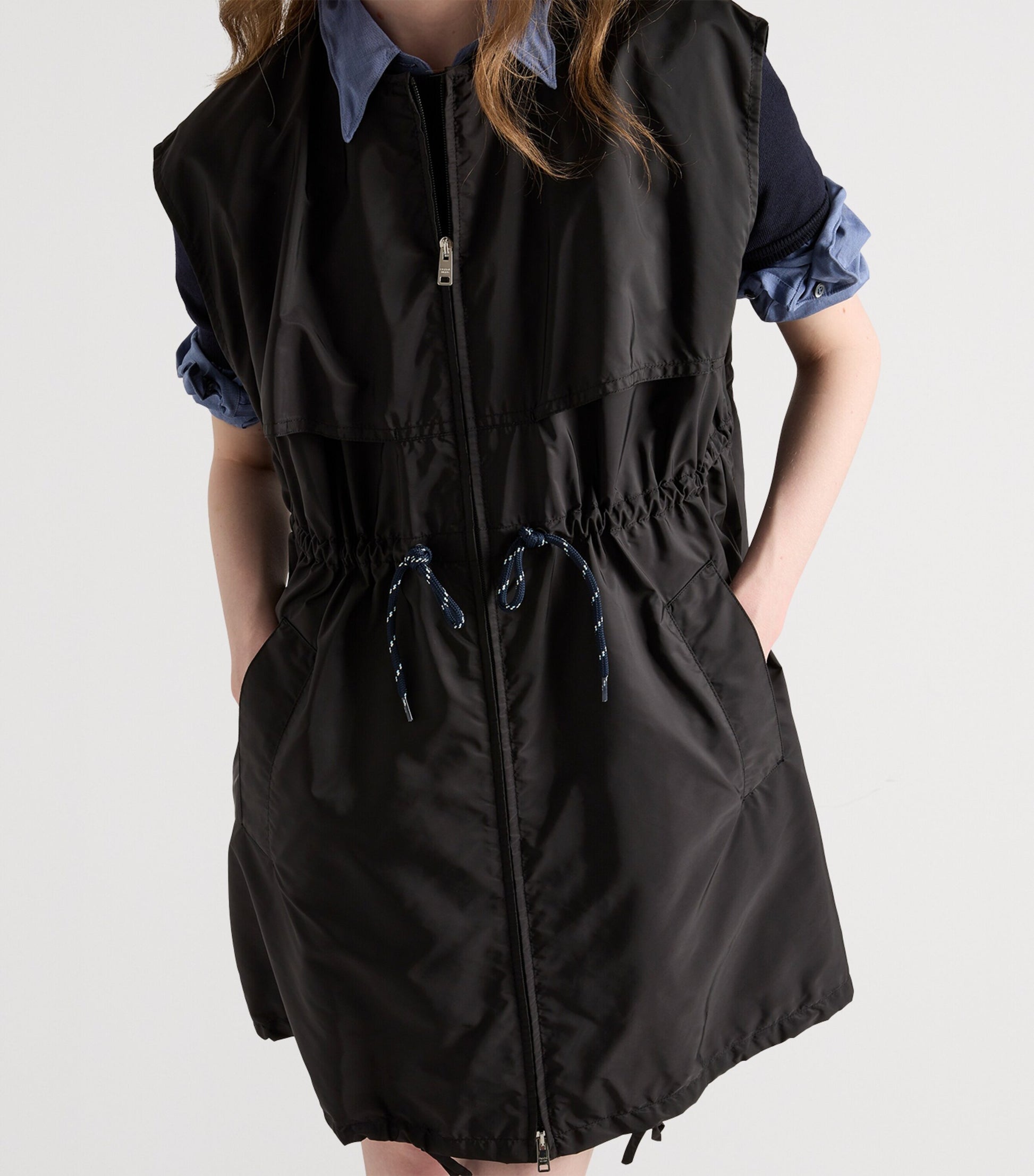 Prada Black Re-Nylon Mini Dress