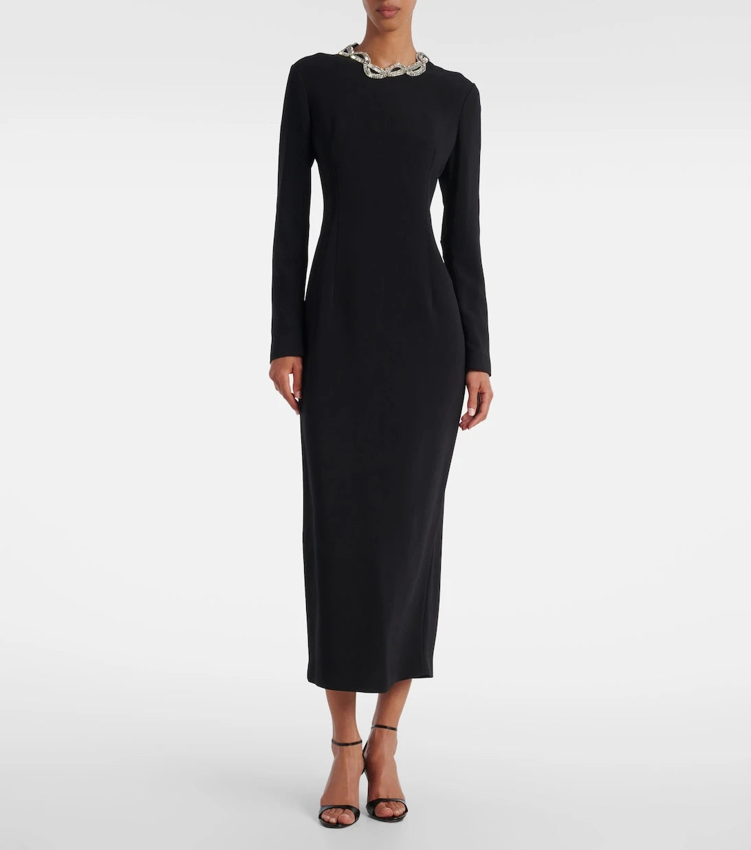The Row - Mitsuko embellished cady midi dress