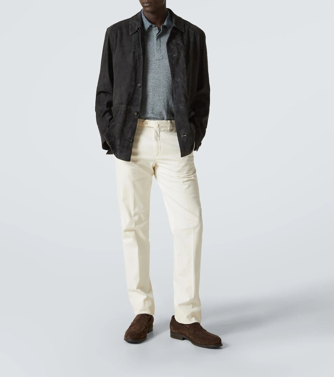 Zegna - Cotton, linen, and silk polo shirt