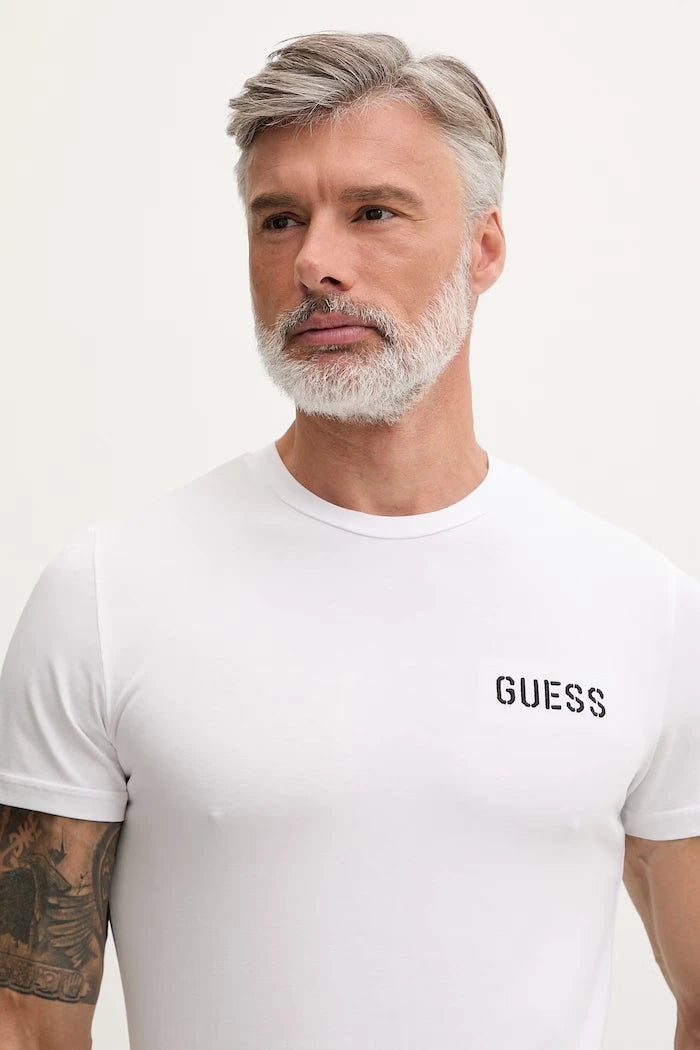 Guess Erkek Pamuk ve Elastanlı Tişört ANDREW