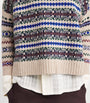 Weekend Max Mara White Wool-Blend Jacquard Sweater