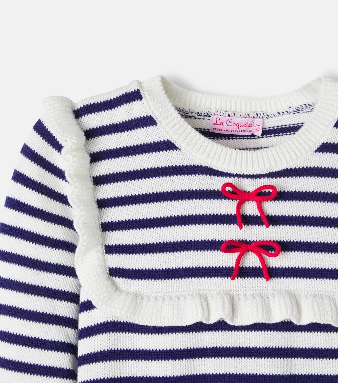 La Coqueta - Candela striped cotton sweater