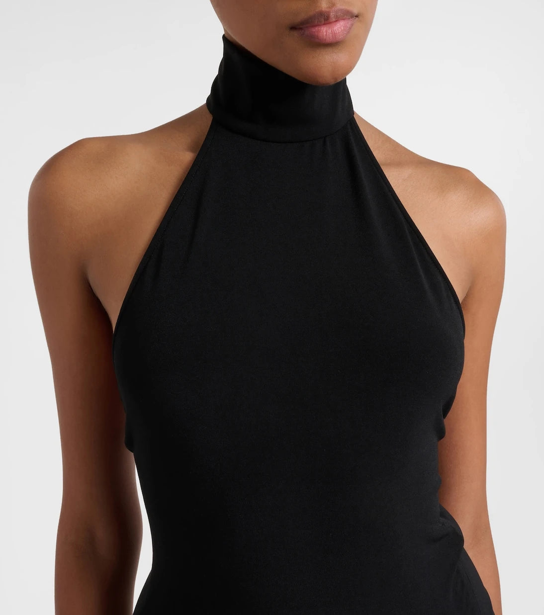 Coperni - Belted asymmetric draped halterneck maxi dress