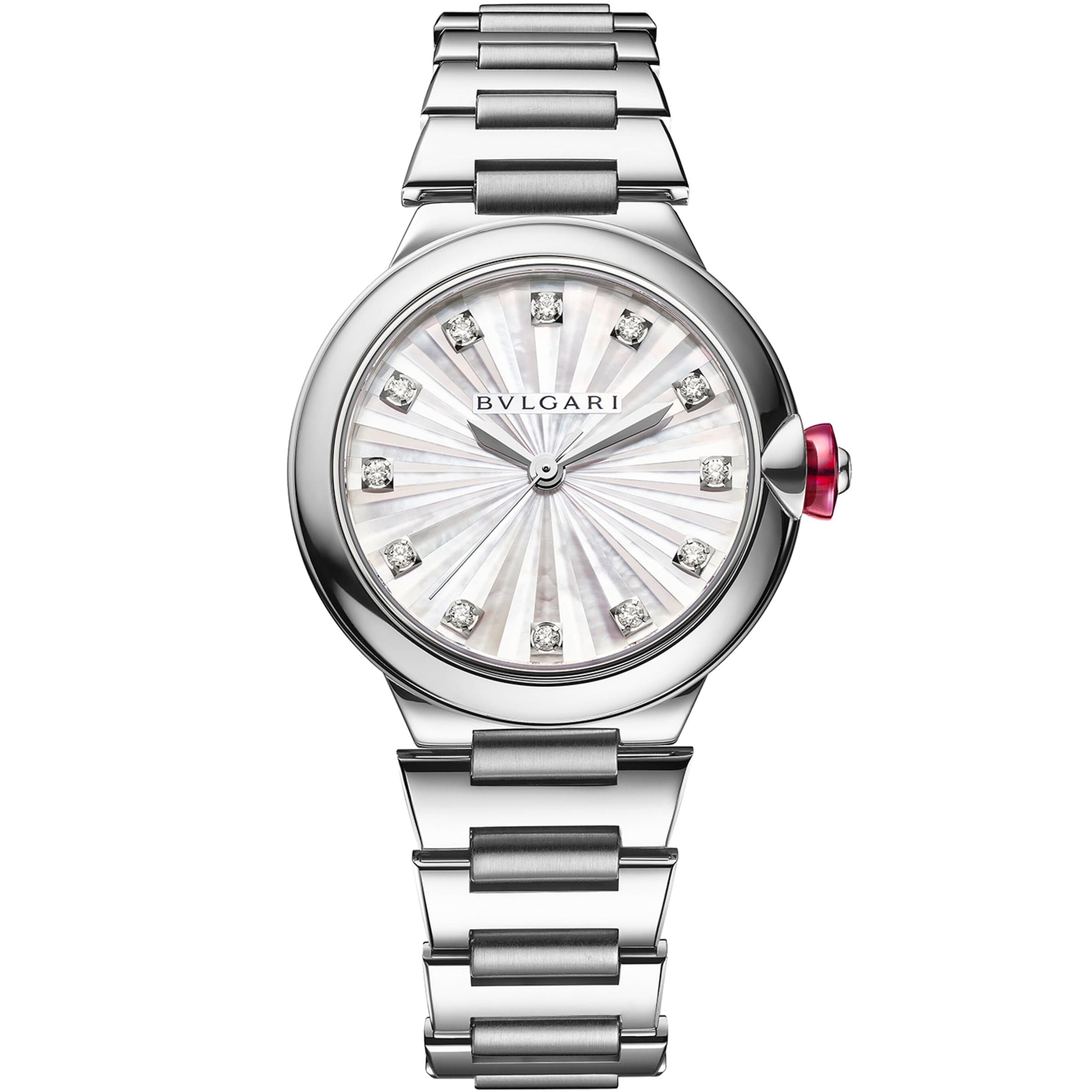 Stainless Steel and Diamond Lvcea Watch 33mm