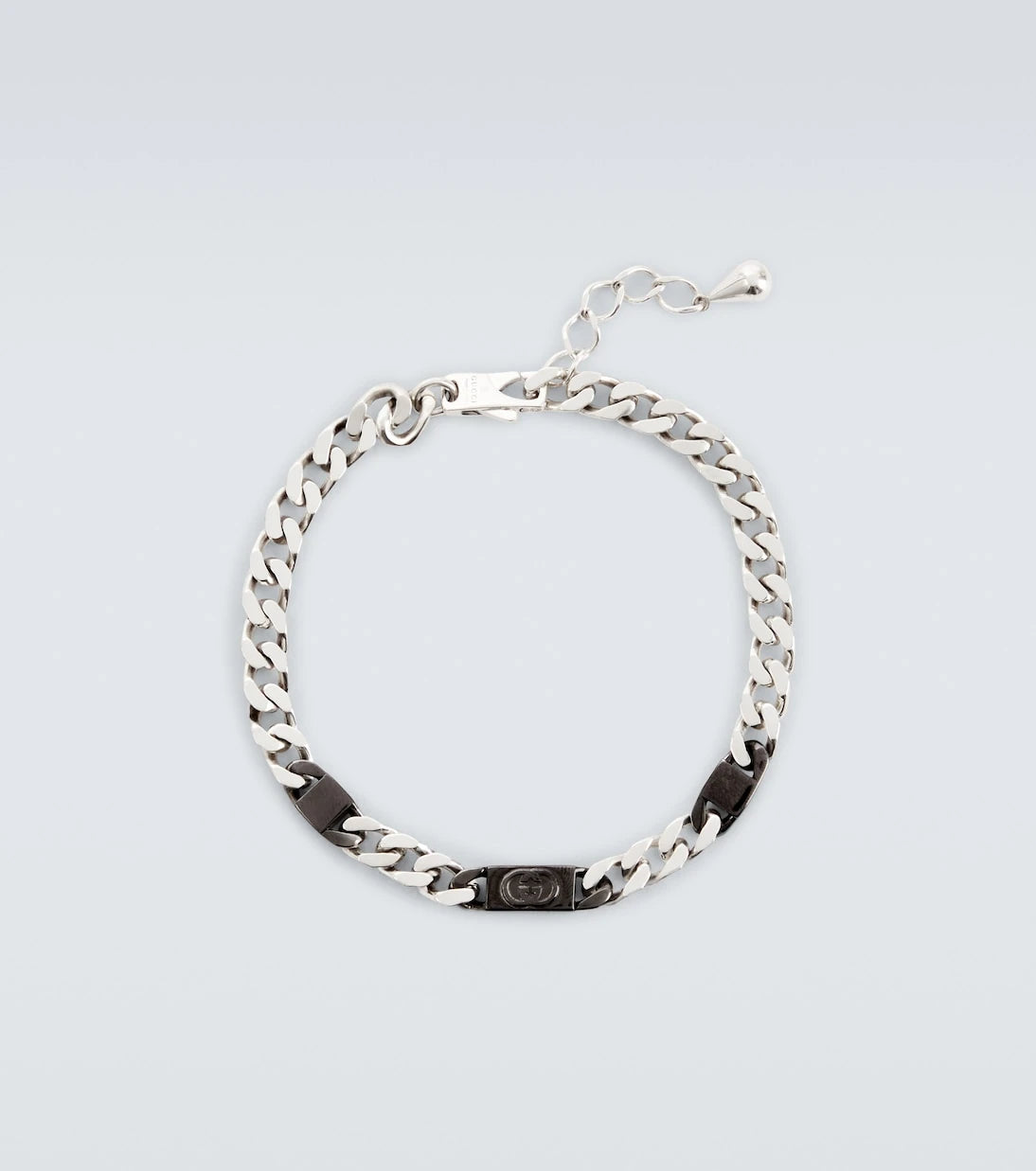 Gucci - Gucci Interlocking sterling silver chain bracelet